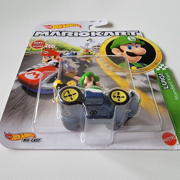 Hot Wheels Die-Cast Mario Kart LUIGI, new in package, Super Mario toy Nintendo - Picture 2 of 4